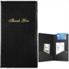 Restaurant Check Presenters - Guest Check Card Holder with Gold Thank You Imprint - 5.5" x 10" Black 20 Pack, Standard Check Book 10 91xzCb6J nL