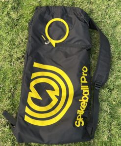 Spikeball Pro Kit (Tournament Edition) - Includes Upgraded Stronger Playing Net, New Balls Designed to Add Spin, Portable Ball Pump Gauge, Backpack - As Seen on Shark Tank TV Black & Yellow 19 91y2JIeqCtL