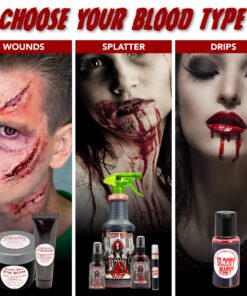 Bloody Mary Fake Blood Makeup – 1.6 oz - for Theater and Costume or Halloween Zombie, Vampire and Monster Dress Up 13 91yK2Xo StL