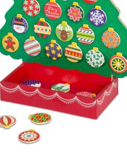 Melissa & Doug Countdown to Christmas Wooden Advent Calendar - Magnetic Tree, 25 Magnets , Orange Santa 39 91yKNnp2Q3L
