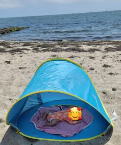 Sunba Youth Baby Beach Tent, Baby Pool Tent, UV Protection Infant Sun Shelters Beach Shade Tent, Pop Up Baby Tent for Beach Blue 25 91yLd3mYuaL
