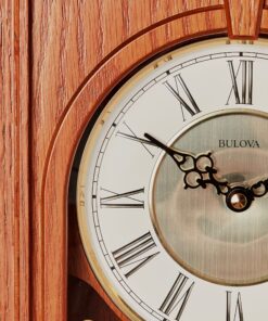 Bulova C4419 Manorcourt Chiming Clock, Golden Oak Finish, Brown 13 91yMaonLZ5S