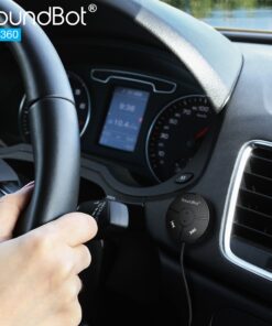 Soundbot SB360 Bluetooth Car Kit Wireless Universal Receiver Transmitter Hands-Free Talking & Music Streaming Dongle w/ 10W Dual Port 2.1A USB Charger + Magnetic Mounts + Built-in 3.5mm Aux Cable 29 91yOzGW6L