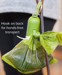 Earth Rated Leash Dispenser & 15 Dog Poop Bag Bundle Pack - Ultra-Thick Doggie Waste Bags with Holder | Lavender-Scented With Leak-Proof Security 1 Dispenser, 15 Bags 31 91yQh2FBOlL