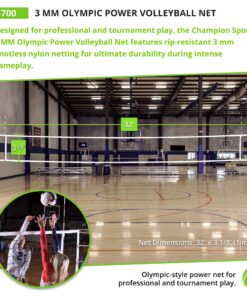 Champion Sports Official Tournament and Olympic Sized Volleyball Nets Olympic (32' x 3 1/8') 10 91yRMgdTLKL