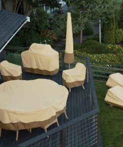 Classic Accessories Veranda Water-Resistant 21 Inch Square Patio Ottoman/Side Table Cover, Outdoor Table Cover 21"L x 21"W x 17"H 27 91yWJLdLML