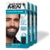 Just For Men Mustache & Beard, Beard Dye for Men with Brush Included for Easy Application, With Biotin Aloe and Coconut Oil for Healthy Facial Hair - Real Black, M-55, Pack of 3 Real Black M-55 3 Count (Pack of 1) 23 91yXxY2wqBL