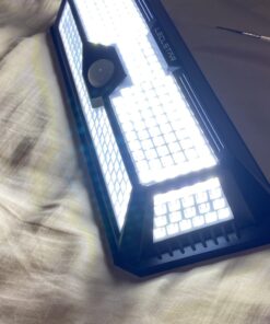 LECLSTAR Solar Outdoor Lights - 4000Lm 268 LED Security Lights with 4 Wide Angle, Motion Sensor Lights for Outside, IP65 Waterproof Solar Powered Wireless Flood Wall Lights with 3 Modes Black 50 91yb0wZRGtL