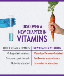 New Chapter Men's Multivitamin for Immune, Stress, Heart + Energy Support with Fermented Nutrients - Every Man's One Daily, Made with Organic Vegetables & Herbs, Non-GMO, Gluten Free - 48 ct 48 Count (Pack of 1) 23 91yg9LKUm7L 3