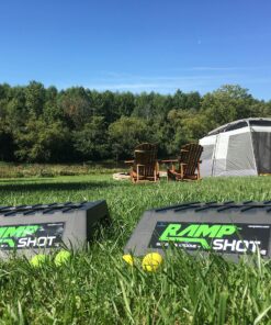 RampShot Standard Set - Game for The Backyard, Beach, Park, Indoors - Portable and Easy to Carry Includes 4 Balls, Stickers and Rule Book 21 91yjFnFDKzL