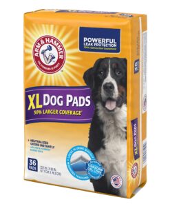 Arm & Hammer Large Pet Training and Puppy Pads 22.5-inch by 30-inch, 36-Count X-Large- 36 count 19 91yrihmWUL