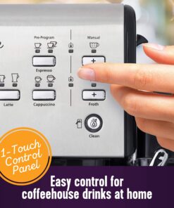 Mr. Coffee Espresso and Cappuccino Machine, Programmable Coffee Maker with Automatic Milk Frother and 19-Bar Pump, Stainless Steel 32 91yvcKveXRL