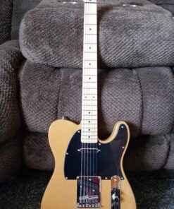 Squier Affinity Series Telecaster Electric Guitar, Butterscotch Blonde, Maple Fingerboard Right Handed 47 91yvmAAEhbL
