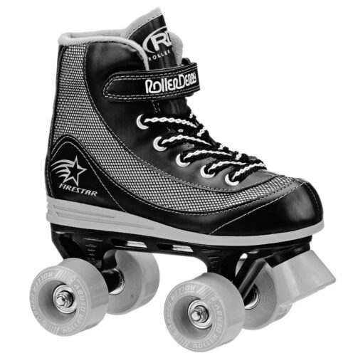 Roller Derby Firestar Youth Skates for Girls, Boys, Beginners, Kids Black 4