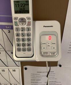 Panasonic DECT 6.0 Expandable Cordless Phone with Answering Machine and Smart Call Block - 2 Cordless Handsets - KX-TGD532W (White/Silver) White/Silver 2 Handsets Talking Caller ID + Answering Machine 43 91z9nvZD61L