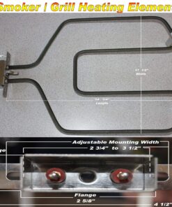 Universal Replacement Electric Smoker and Grill Heating Element with Adjustable Thermostat Controller **NEW 1500 Watts Higher Heat** 31 91zC0PVfi1L