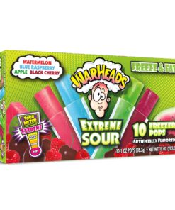 Warheads, Fat Free Freezer Pops, Assorted Flavors, Extreme Sour ,12 Boxes,10 - 1 oz pops per box,1 Ounce (Pack of 120) 1 Ounce (Pack of 120) 17 91zDAU9NBoL
