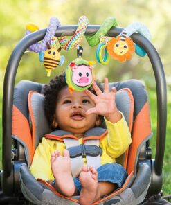 Infantino Stretch & Spiral Activity Toy - Textured Play Activity Toy for Sensory Exploration and Engagement, Ages 0 and Up, Blue Farm, 1 Count (Pack of 1) 21 91zFDYQonhL