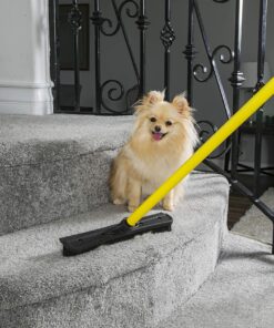 Alternative view of FURemover Original Indoor Pet Hair Rubber Broom with Carpet Rake and Squeegee, Black and Yellow FURemover Original Indoor Broom