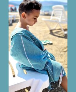 Cacala 100% Cotton Pestemal Turkish Striped Bath Towel, Aqua/Purple (1011101368893710) 37 in x 70 in 10 91zHnLqR7tL