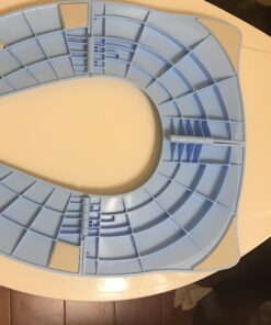 Gimars Upgrade Non-Slip Easily Removed Foldable Travel Potty Seat for Toddlers & Kids, Portable Toilet Seat Cover Fits All Shape Toilets, 6 Large Non-slip Silicone Pads, Free Carry Bag Blue 43 91zOJ7PenYL