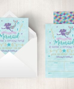 Your Main Event Prints Mermaid Birthday Invitations, 20 Fill in Mermaid Party Invitations 12 91zR9O5JSL