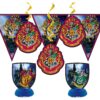 happy deals Harry Potter Party Decorations Kit - 7 pc set -Wizard Party Pack - (1) Banner, (2) Centerpieces and (4) Hanging Decorations 51 91zV2Sj8QL