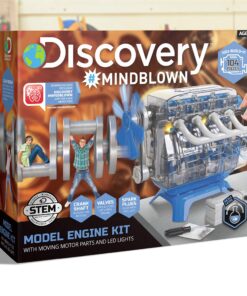 Discovery #MINDBLOWN Model Engine Building Kit, DIY 4-Cylinder Combustion Engine, Working Pistons Fan Valves Belts LED Lights, STEM Mechanic Engineering Construction Experiment Set, Kids & Adults Gift 23 91zV7lhfrzL