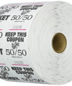 White 50/50 Raffle Tickets : roll of 1000