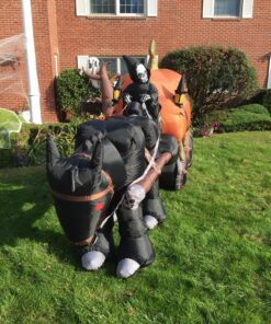 11.5 Foot Long Inflatable Grim Reaper Driving Pumpkin Carriage 33 91zkzlz7GL