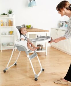 Ingenuity SmartClean Trio Elite 3-in-1 Convertible Baby High Chair, Toddler Chair, and Dining Booster Seat, For Ages 6 Months and Up, Unisex - Slate Trio Elite Slate 33 91ztuQINRdL