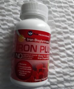 Iron Supplement for Women & Men, Natural Ferrous Chelate, Bisglycinate 25mg + Vitamin C, B6, B12, Folic Acid - Iron Pills for Anemia, Iron Deficiency & Energy Support - 120 Count 1 33 A1 SUm57ETL 1