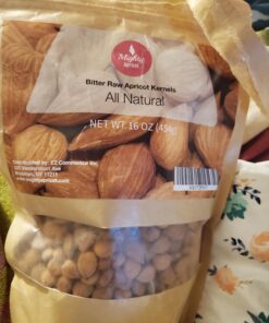 Mighty Apricot USDA Organic Bitter Apricot Kernels(1LB) 16oz, Natural Raw Bitter Apricot Seeds, Vegan, Non-GMO, Gluten Free, Great source of Vitamin B17 and B15 1 Pound (Pack of 1) 25 A10rTmmItUL