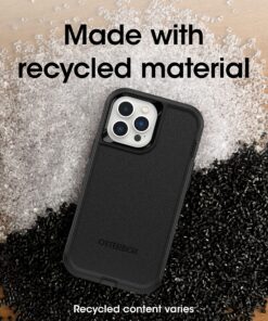 OtterBox iPhone 13 Pro Max & iPhone 12 Pro Max Defender Series Case - BLACK, Rugged & Durable, with Port Protection, Includes Holster Clip Kickstand 27 A11P70aHYjL