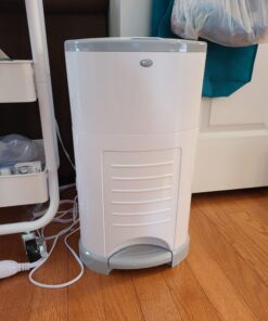 DEKOR Diaper Classic Hands-Free Diaper Pail | White | Easiest to Use | Just Step – Drop – Done | Doesn’t Absorb Odors | 20 Second Bag Change | Most Economical Refill System 49 A11kdH4dQ4L