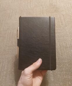 Ruled Notebook/Journal - Lined Journal for Writing, 5.75'' x 8.4'' Notebook Journal, 146 pages Faux Leather Notebook with Thick Paper, Waterproof Hardcover, Elastic Closure black 41 A11qERrkZLL