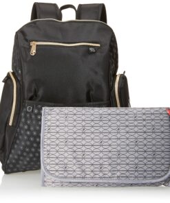 Fisher-Price Fashion Diaper Backpack with Fastfinder Pocket System Black 12 A1220vGdaL