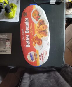 COOK'S CHOICE XL Original Better Breader Batter Bowl- All-in-One Mess Free Breading Station Tray for at Home or On-the-Go - Pour in Seasoning, Add Meat or Vegetables of Choice, & Just Shake 46 A12a7yLfP5L 1