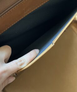 AZXCG Leather Portfolio Binder,3 Ring Binder Padfolio with Zipper fits up to 13.3" Laptop, Professional Organizer, Business Folder with Clipboard, Leather Notepad Holder Brown Graduation Gift Standard 39 A13DzeDrtUL