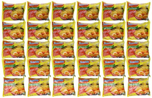 Indomie Instant Noodles Soup Chicken Curry Flavor for 1 Case (30 Bags) , 2.82 Ounce (Pack of 30) 2.82 Ounce (Pack of 30)