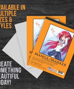 U.S. Art Supply 9" x 12" Premium Manga-Marker Paper Pad, 60 Pound (100gsm), Pad of 24-Sheets (Pack of 2 Pads) 9" x 12" 33 A13TPJZ8tbL