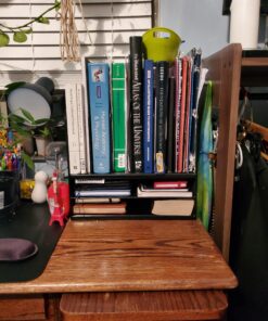 Safco, Onyx Desk Organizer with 6 Vertical & 2 Horizontal Trays , File Organizer for Home, Office, Classroom & More, Steel Mesh Construction 2 Tray 6 Sorter 36 A14 BAnGpPL