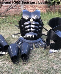 300 Spartan Helmet Maximus Muscle Armor & 300 Helmet & Leather Leg & ARM Guard 30 A145r xYyAL
