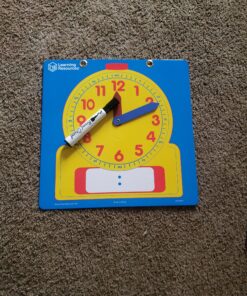 Learning Resources Write & Wipe Demonstration Clock - 1 Piece, Ages 6+ Paper Clocks for Teaching, First Grade Learning Games, Teaching Time Essentials, Homeschool Supplies, Classroom Supplies 19 A15EL4BRWJL