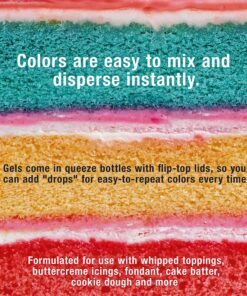 24 Color Cake Food Coloring Liqua-Gel Decorating Baking Primary & Secondary Colors Deluxe Set - U.S. Cake Supply 0.75 fl. oz. (20ml) Bottles - Made in the U.S.A. 22 A15YIxYl64L 2