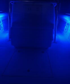 Partsam 4Pcs 3" Inch Round Chrome Marine Boat Lights Blue LED Transom Mount Stern Anchor Navigation Lights IP67 Waterproof, Boat LED Stern Lights, Night Fishing Lights,Deck Lights, 12V, Surface Mount 37 A15ZirhyEfL