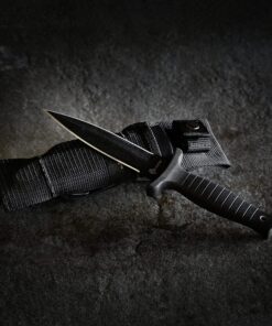 Reapr 11002 Tac Boot Knife, 4.75 Inch Double Edge Self Defense Knife for EDC | Use as Ankle Knife, Belt Knife or Over Shoulder Carry | 4.25" Hi Grip Handle | Nylon Web Sheath with Abs Insert 26 A16auIKDyJS