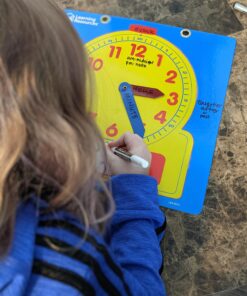 Learning Resources Write & Wipe Demonstration Clock - 1 Piece, Ages 6+ Paper Clocks for Teaching, First Grade Learning Games, Teaching Time Essentials, Homeschool Supplies, Classroom Supplies 21 A16oZuf0rML