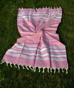 Dandelion - Basic Pattern - 100% Naturally-Dyed Cotton Turkish Towel Peshtemal - 71x39 Inches - Rose Pink 10 A17Oa8UTSLL