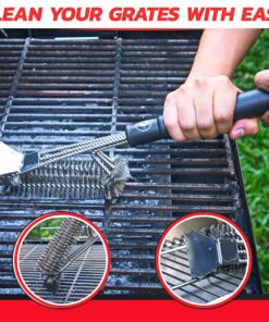 Alternative view of Grill Brush - Grill Cleaner Brush Grill Accessories for Outdoor Grill - Safe BBQ Brush for Grill Cleaning - Heavy Duty 17" Grill Brushes Grill Brush with Scraper